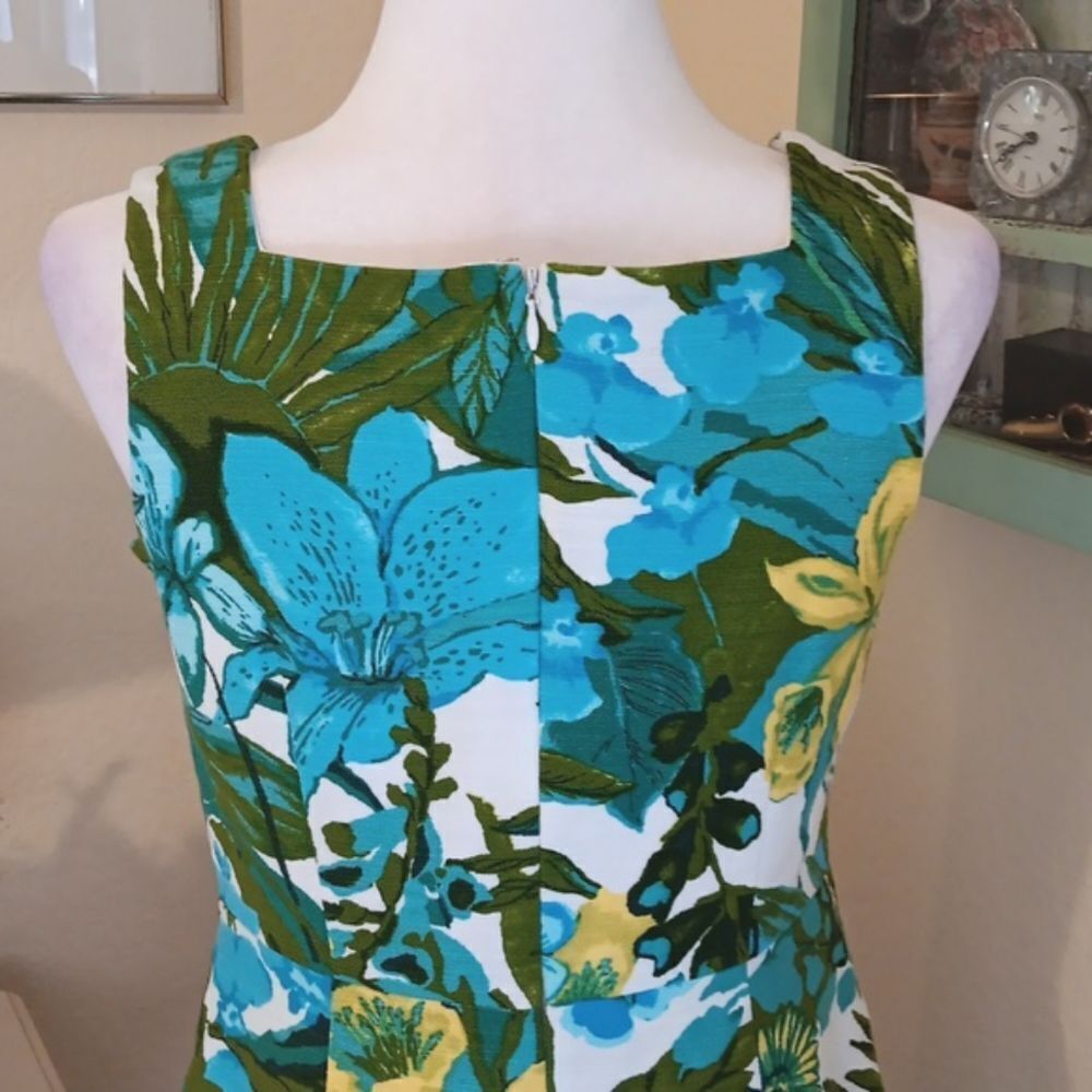 Talbots Retro Tropical Floral Dress. Hawaii, Cruise, Tropics - Picture 7 of 14